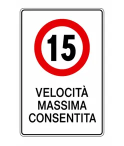 Cartello velocità massima consentita  40x60 cm