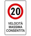Cartello velocità massima consentita  40x60 cm