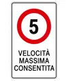 Cartello velocità massima consentita  40x60 cm