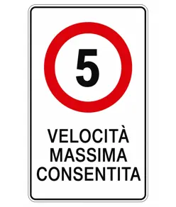 Cartello velocità massima consentita  40x60 cm