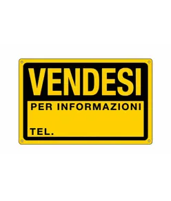 Cartello "vendesi per informazioni"