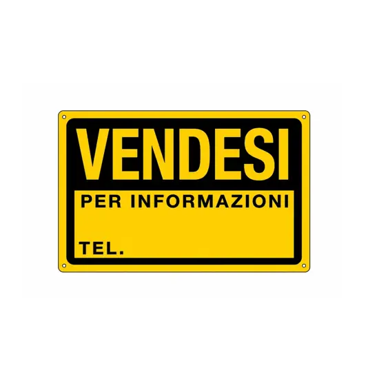 Cartello "vendesi per informazioni"