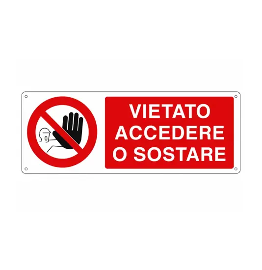 etichette adesive  vietato accedere o sostare