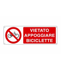 etichette adesive  vietato appoggiare biciclette