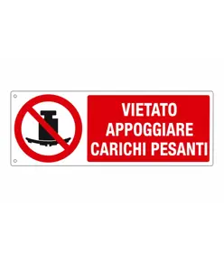 etichette adesive vietato  appoggiare carichi pesanti