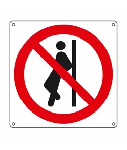 Cartello vietato  appoggiarsi