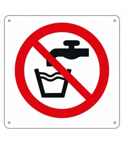 Cartello vietato  bere acqua non potabile
