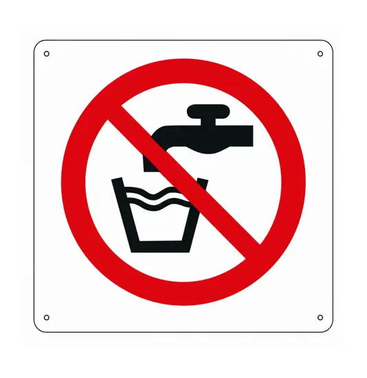 Cartello vietato  bere acqua non potabile