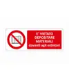 Cartello vietato  depositare materiale davanti agli estintori