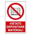 Cartello vietato  depositare materiali