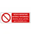 Cartello vietato  depositare materiali infiammabili