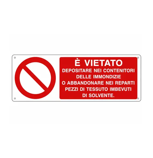 etichette adesive  E' vietato depositare nei contenitori delle immondizie..