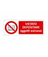 Cartello vietato  depositare oggetti estranei