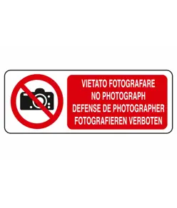Cartello vietato  fotografare no photograph