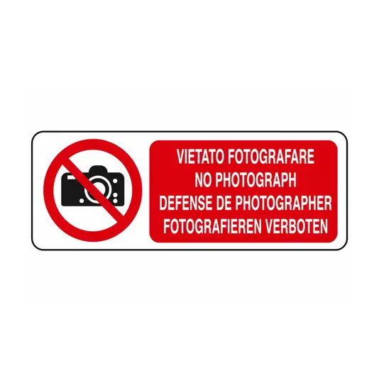 Cartello vietato  fotografare no photograph