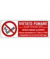 Cartello  vietato fumare all'aperto