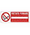 Cartello vietato  fumare i trasgressori sono soggetti al pagamento