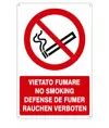Cartello vietato  fumare no smoking defense de fumer rauchen verboten