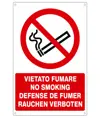 Cartello vietato  fumare no smoking defense de fumer rauchen verboten