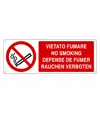 Cartello vietato  fumare no smoking defense de fumer rauchen verboten