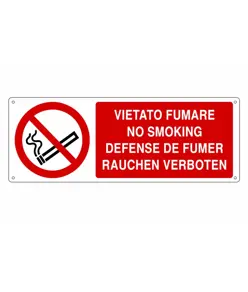 Cartello vietato  fumare no smoking defense de fumer rauchen verboten