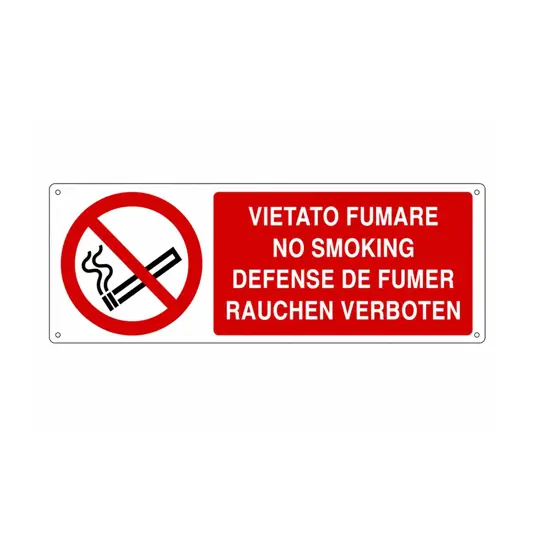 Cartello vietato  fumare no smoking defense de fumer rauchen verboten