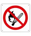 Cartello vietato  fumare o usare fiamme libere