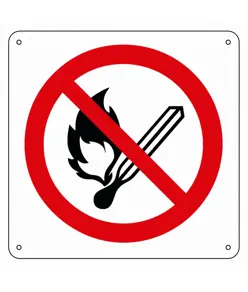 Cartello vietato  fumare o usare fiamme libere
