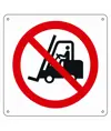 Cartello vietato  l'acceso ai carrelli elevatori e altri veicoli industriali