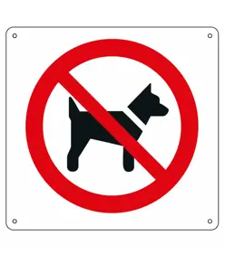 Cartello vietato  l'accesso ai cani