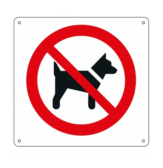 Cartello vietato  l'accesso ai cani