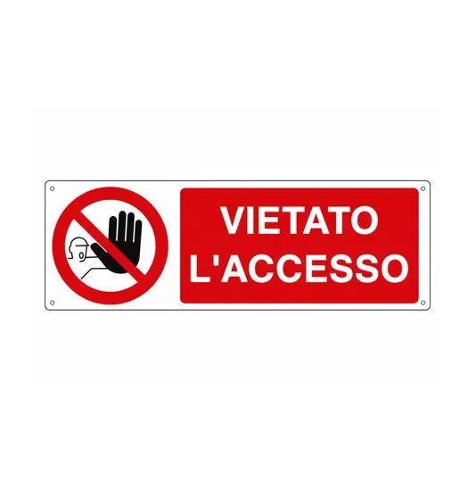 Cartello vietato  l'accesso