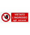 Cartello vietato  l'ingresso agli estranei