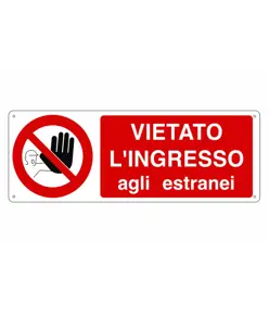 etichette adesive vietato  l'ingresso agli estranei
