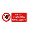 Cartello vietato  l'ingresso ai non addetti