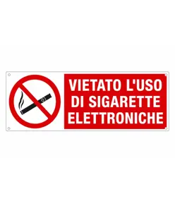 Cartello vietato  l'uso di sigarette elettroniche
