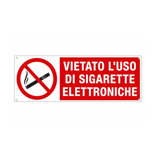 Cartello vietato  l'uso di sigarette elettroniche