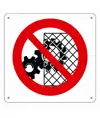 Cartello vietato  rimuovere dispositivi di protezione