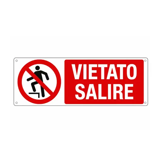 Cartello vietato  salire