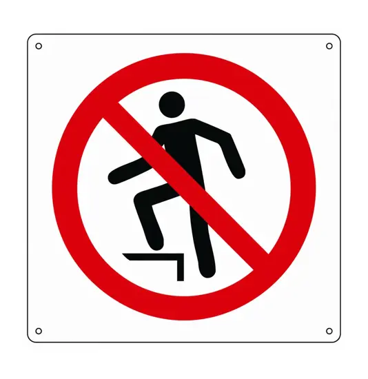 Cartello vietato  salire