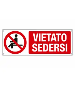 etichette autoadesive  vietato sedersi