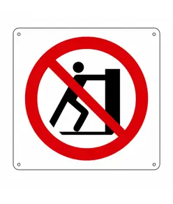 Cartello vietato  spingere