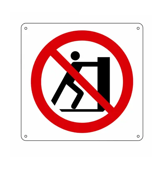 Cartello vietato  spingere