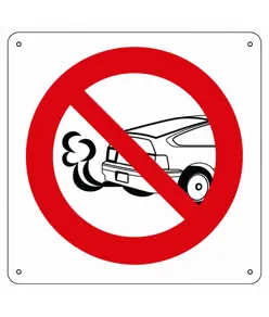 Cartello vietato  tenere il motore acceso