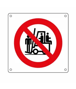 Cartello vietato  trasportare e sollevare persone