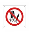 Cartello vietato  utilizzare fuochi d'artificio