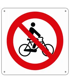 Cartello  vietato alle biciclette