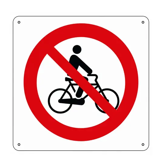 Cartello  vietato alle biciclette
