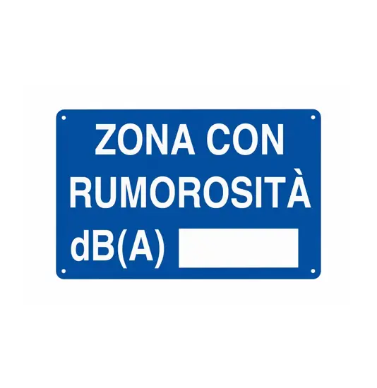 Cartello 'zona con rumorosità db(a)'