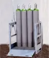 Cestello movimentabile per bombole in acciaio